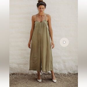 NWOT Ozma Ingrid jumpsuit, Cupro, in rosehip (a pinky taupe), S